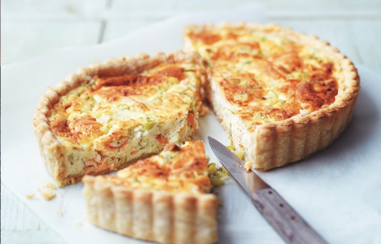 Cheshire Cheese and Smoked Salmon Quiche